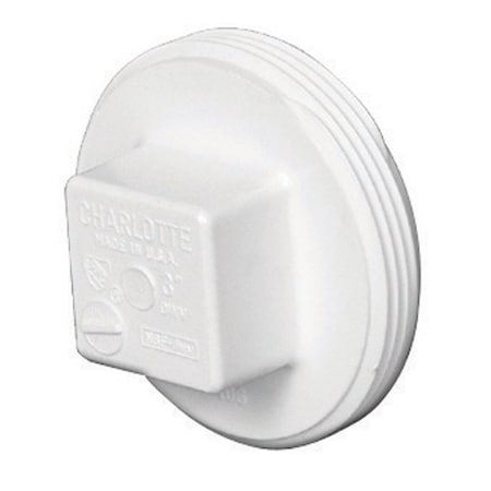 Charlotte Pipe And Foundry Charlotte Pipe Schedule 40 4 in. MPT X 4 in. D MPT PVC Clean-Out Plug 1 pk PVC001061200